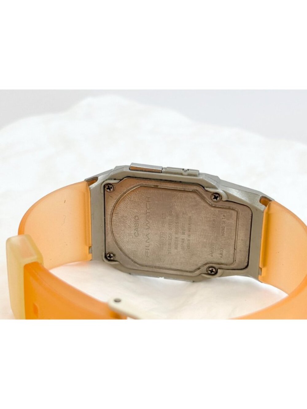 CASIO FS-01 2324 Orange & Blue Illuminator Dual Time Japanese 90's Film Watch - Picture 9 of 16